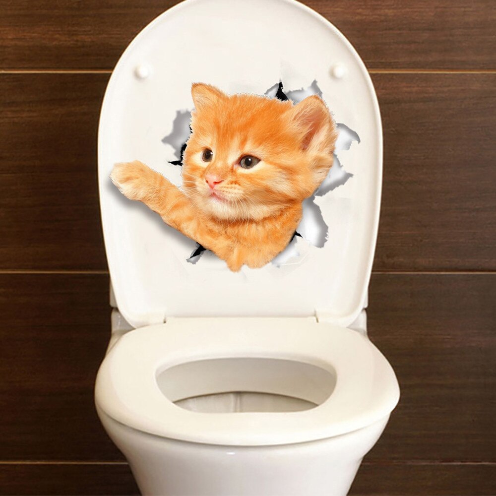 3D Wall Sticker Hole View Bathroom Living Room Home Decor Decal Wall Stickers