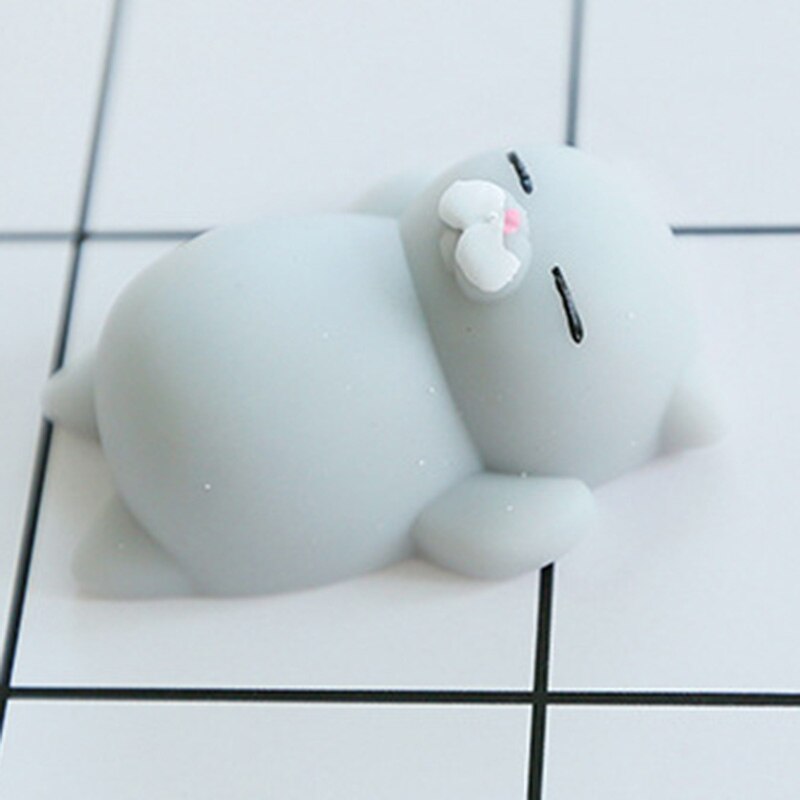 HEIßER Mini Mochi Faule Katze Telefon Riemen Zubehör freundlicher Nette Tiere Squishy Spielzeug Anti-betonen Weichen quetschen Knebel Spaß witz P15: Grau