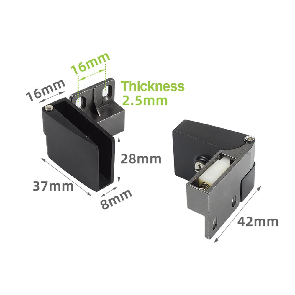 Zinc Alloy Glass Door Hinge Self-closing Side Mounted Frameless Clamp Furniture Accessories No Drilling Cabinet Door Hinge