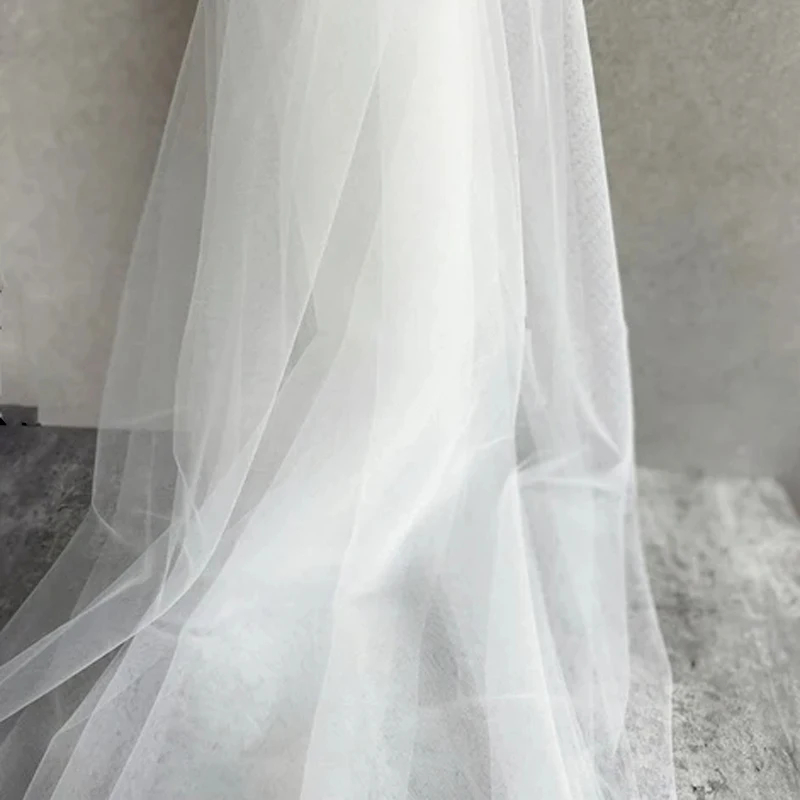 Versatile Soft Tulle Fabrics in Sage Green Blue Yellow for Wedding Decor Curtains Clothing Chair Backs and Encrypted Veils: grey