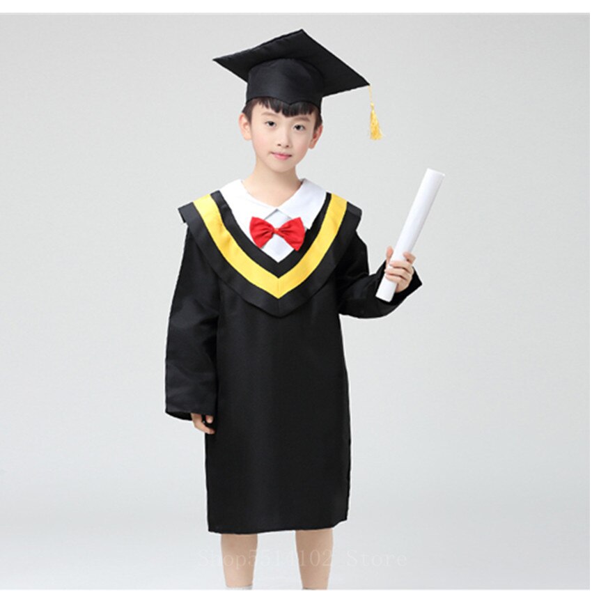 Kinderen vrijgezellenjurk optreden jurk kleuterschool afstuderen fotoshoot kleurblok halslijn strik schooluniform