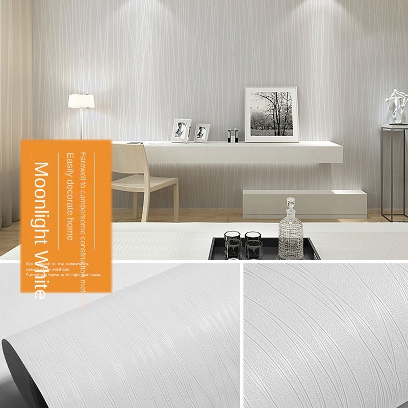Linnen Patroon Waterdicht Behang Pvc Zelfklevende Effen Kleur Slaapzaal Slaapkamer Muur Sticker Kasten Meubels Contact Papier: F