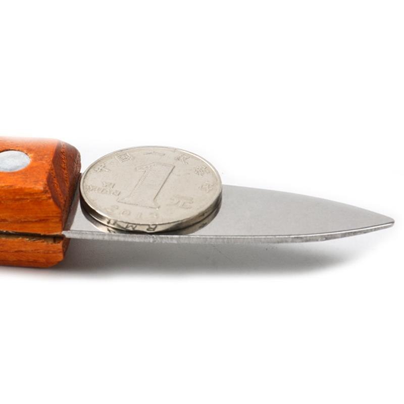 Stainless Steel Oyster Shucker Wood Handle Non-Slip Oyster Opener Scallop Opener Seafood Scallop Knife Seafood Opener