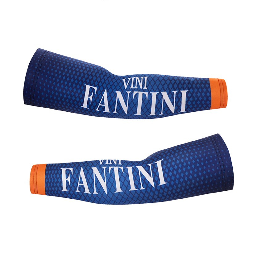 VINI Fantini – couvre-bras de cyclisme bleu pour hommes et femmes, à séchage rapide, manchettes de sport