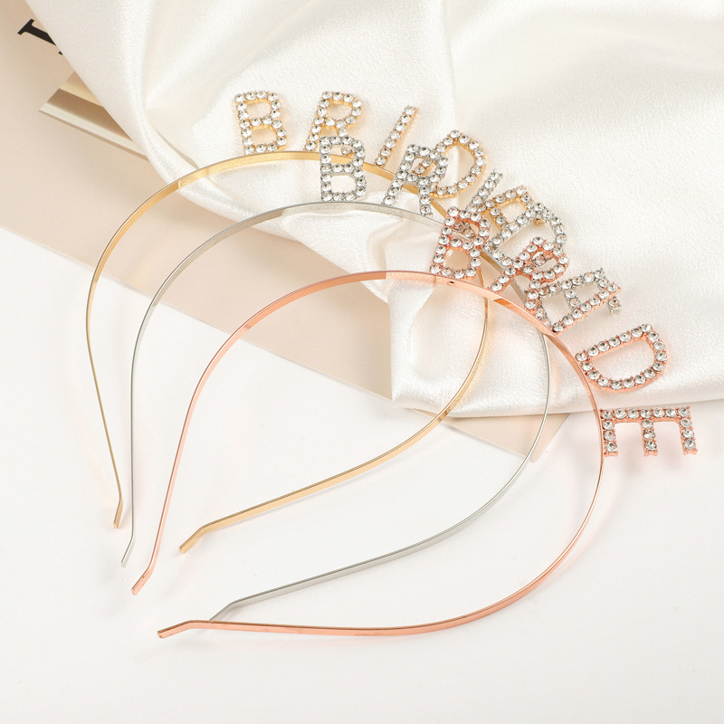 Accesorios para el cabello para dama de honor, diadema con diamantes de imitación, diademas de cristal para dama de Honor, joyería para de boda y novia