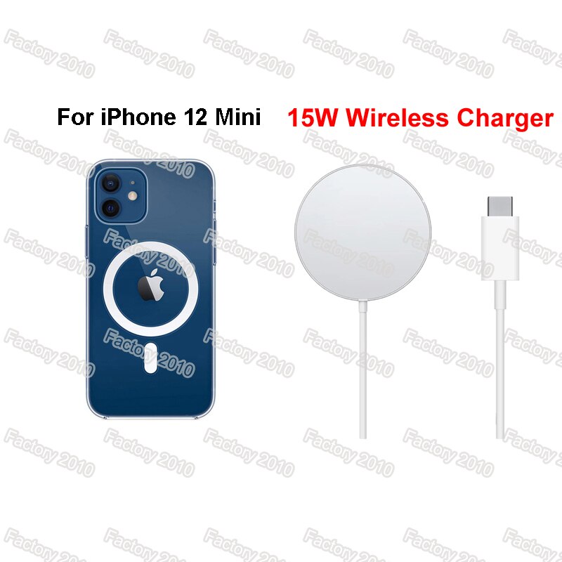 Wireless Charger Magnetic Adsorption 15W Fast Charger For iPhone 12 Pro Max Mini 12 Pro Qi Wireless Chargers PD 20W EU US Plug: iP12 Mini and 15W