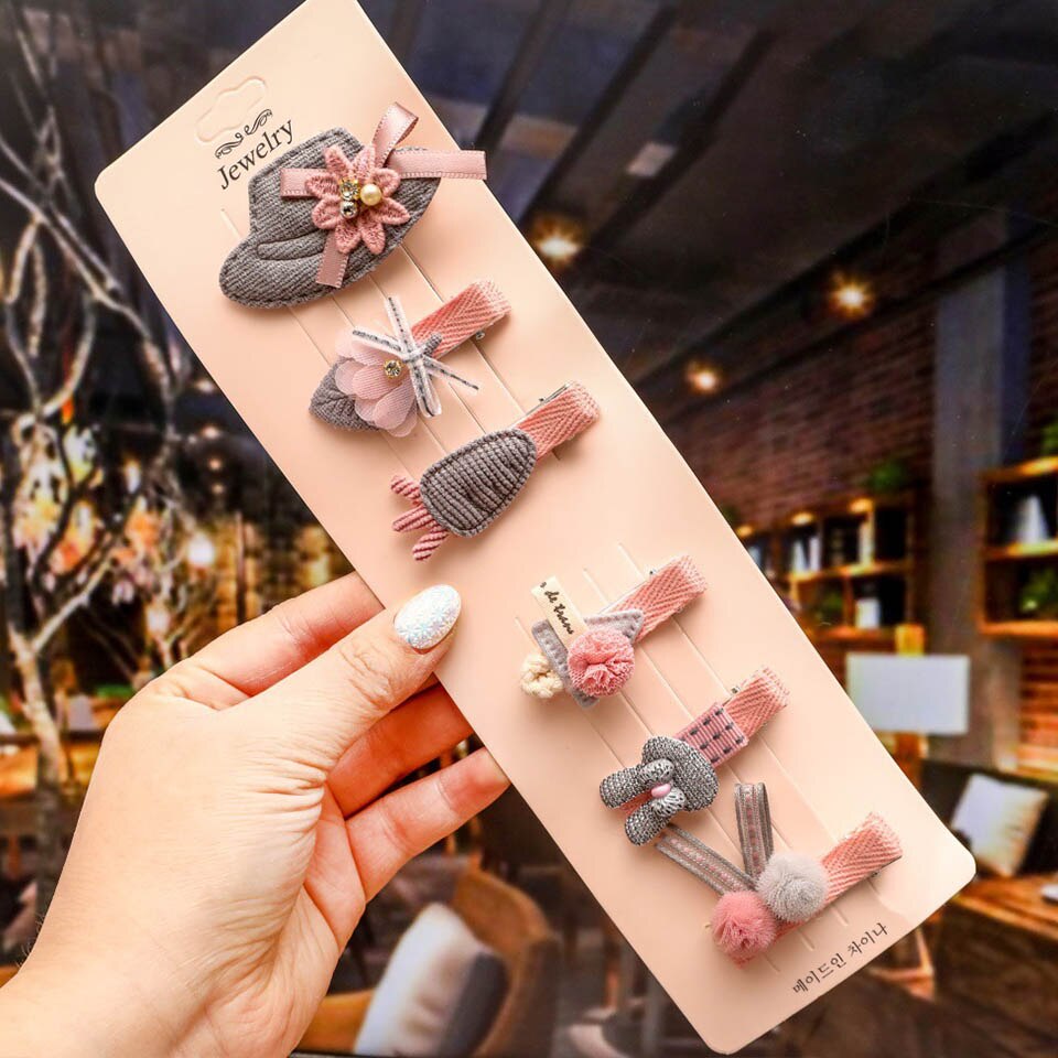 6 Pcs Haar Clip Set Baby Meisje Haar Clips Accessoires Pins Kawaii Leuke Haarclips Hoofdtooi Haarspeld Kids Toebehoren Festival Pin: 9
