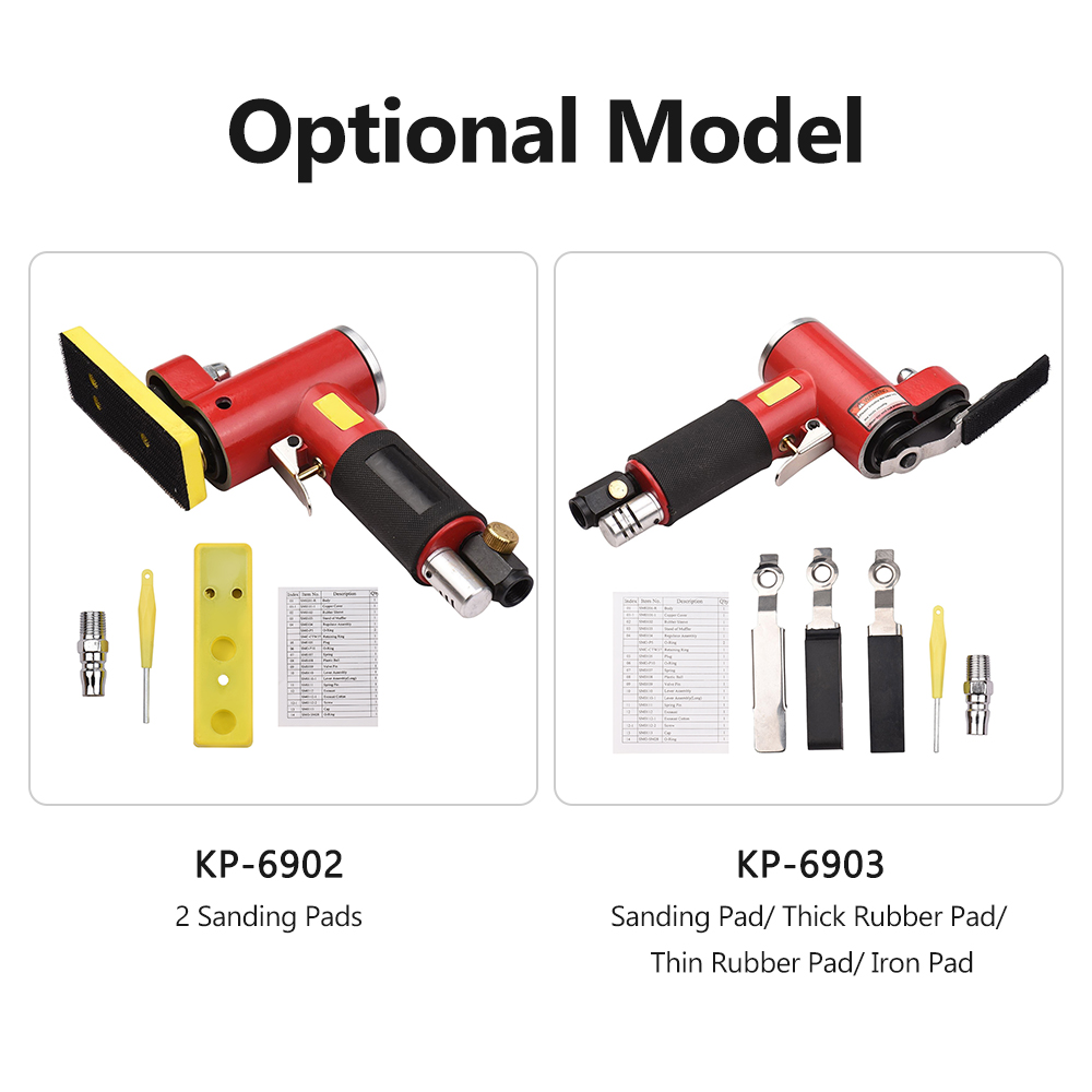 Herramienta neumática KP-6902/3 Mini lijadora de aire de línea recta, almohadillas de lijado, lijadora neumática Orbital aleatoria, pulidora accionada por aire, Waxer