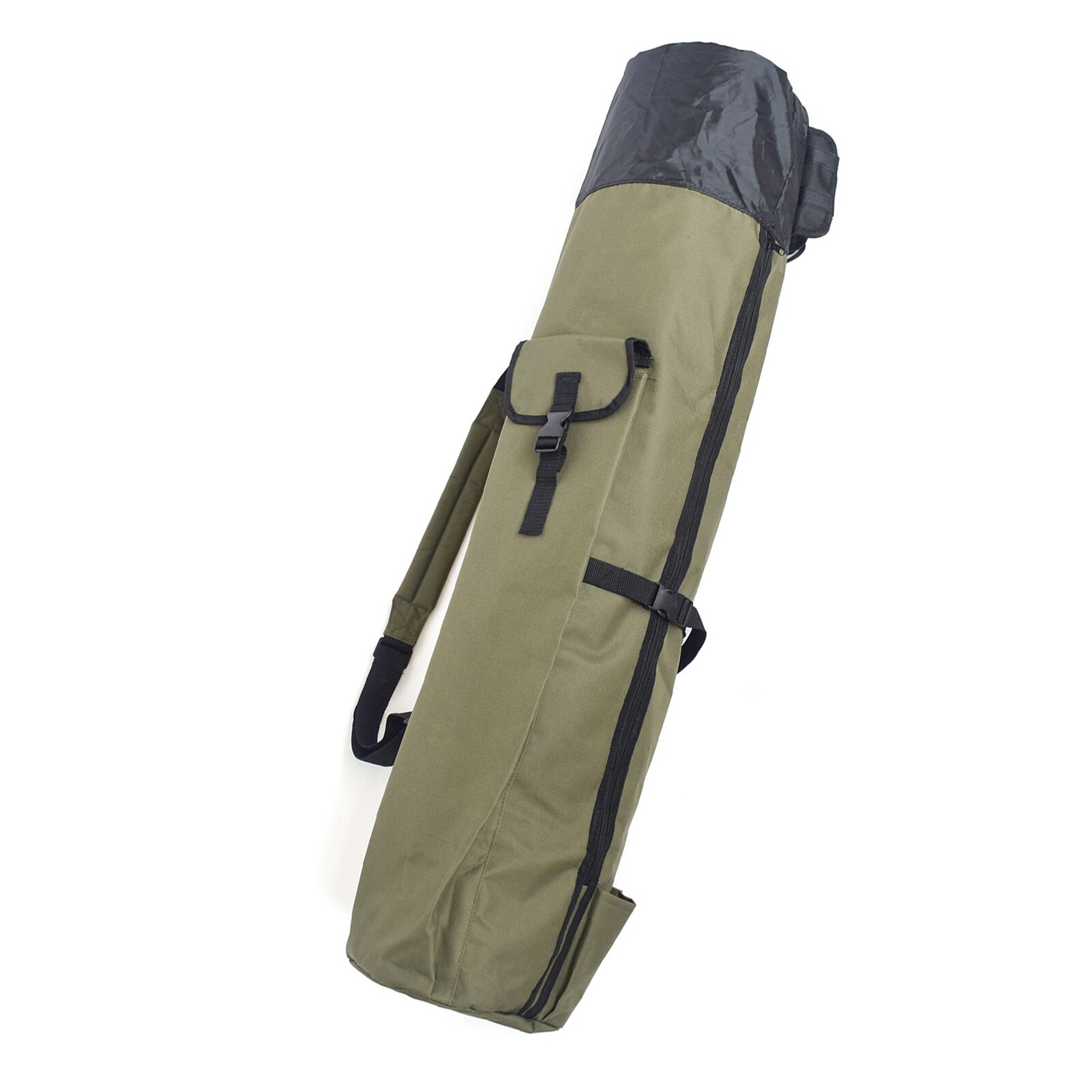 Fishing Bag On Shoulder Fishing Pole Holder Fishing Bag Fishing Rod Bag Large Capacity Fishing Gear Organizer Case for rods: Army Green