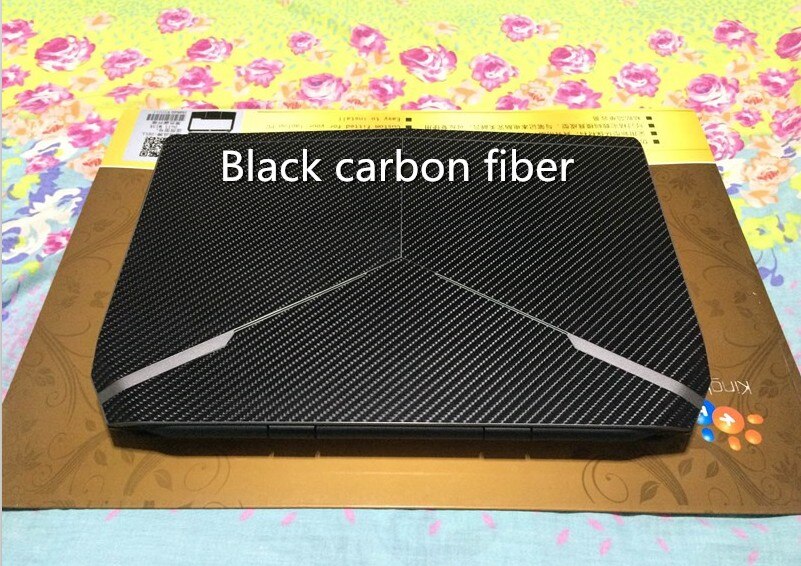 Laptop Carbon fiber Vinyl Skin Sticker Cover For Lenovo Thinkpad P51 P50 15.6-inch: Black Carbon fiber