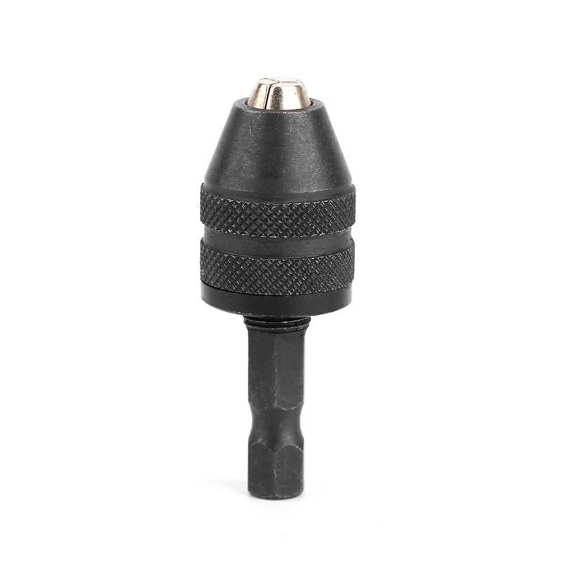 Drill Chuck Adapter 1/4in Keyless Drill Bit Chuck Hex Shank Adapter Converter 0.3-3mm SG