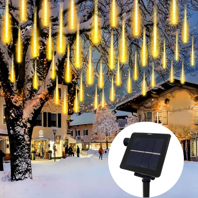 Solar LED Meteor Shower Light String Light Waterproof Fairy Garden Decor Outdoor Led Street Garland Christmas Decoration