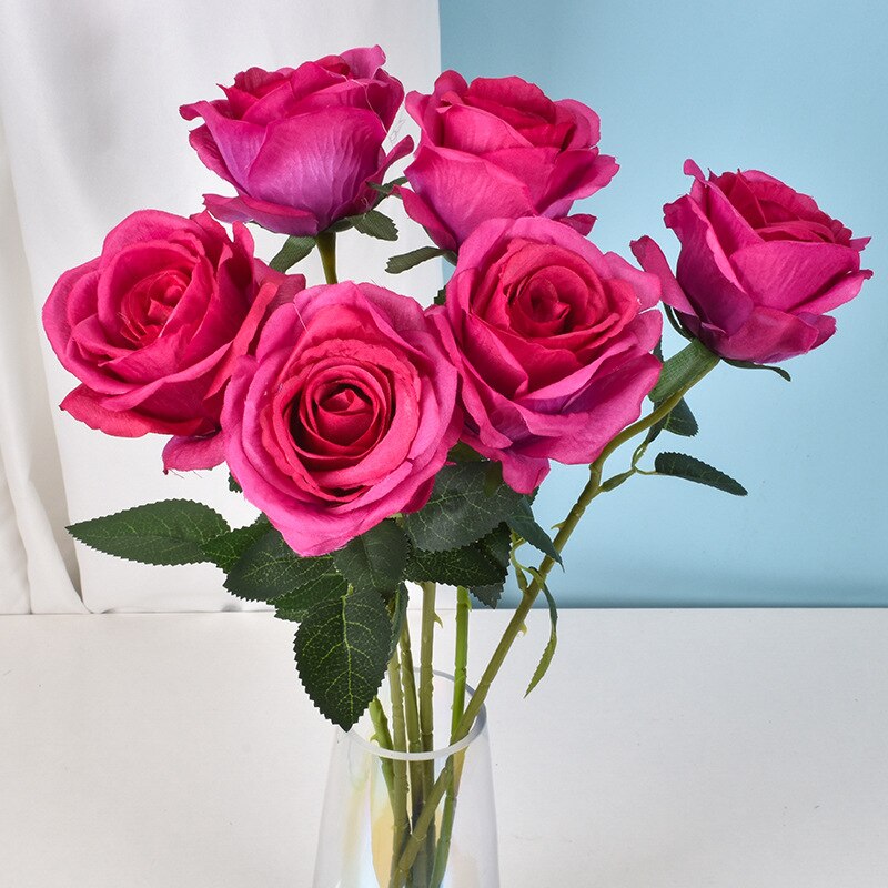 Simulatie Rose Kunstbloemen Hoofd Zijden Roos Bloem Voor Bruiloft Woondecoratie Nep Bloemen Diy Krans Scrapbook Supplies