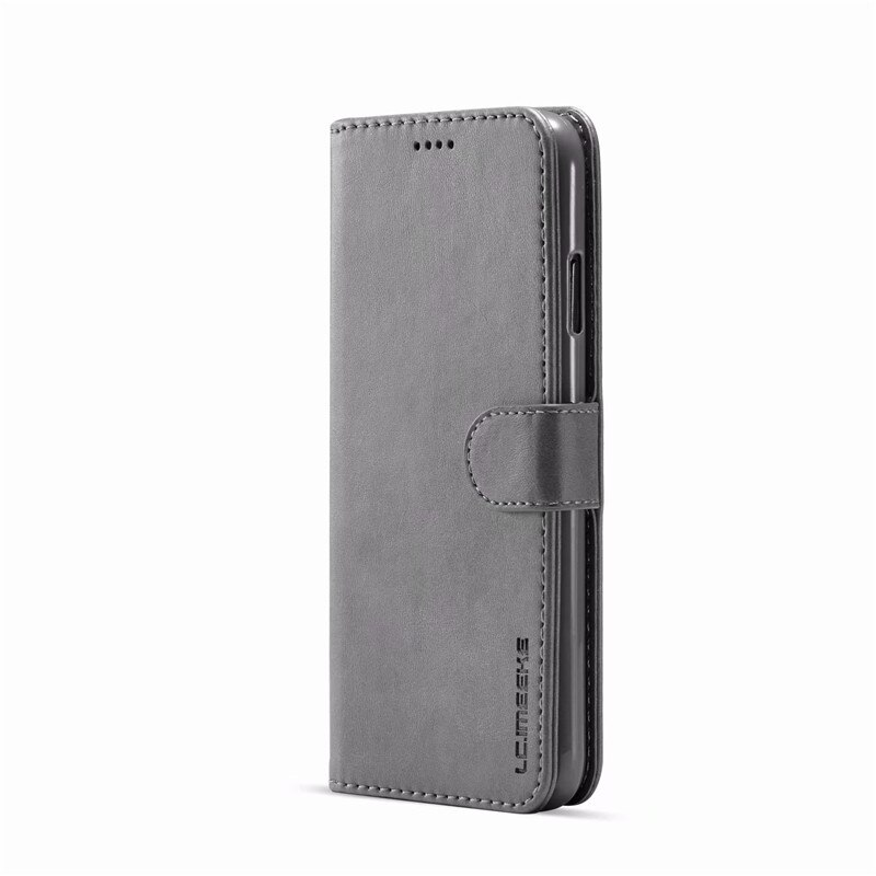 Redmi 8 Case Lederen Vintage Telefoon Gevallen Voor Funda Redmi 8 Case Flip Magnetic Wallet Gevallen Op Xiaomi Redmi 8 cover Redmi 8 Cover: Grijs