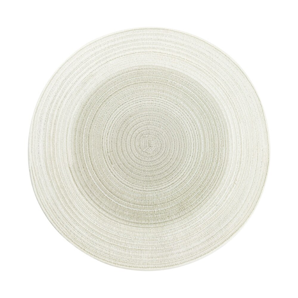 Napperon rond tissé antidérapant 18-38cm, sous-verre isolant, rembourré, tasse, tapis de Table, décoration de maison, serviette, accessoires de cuisine: light gray / 18cm