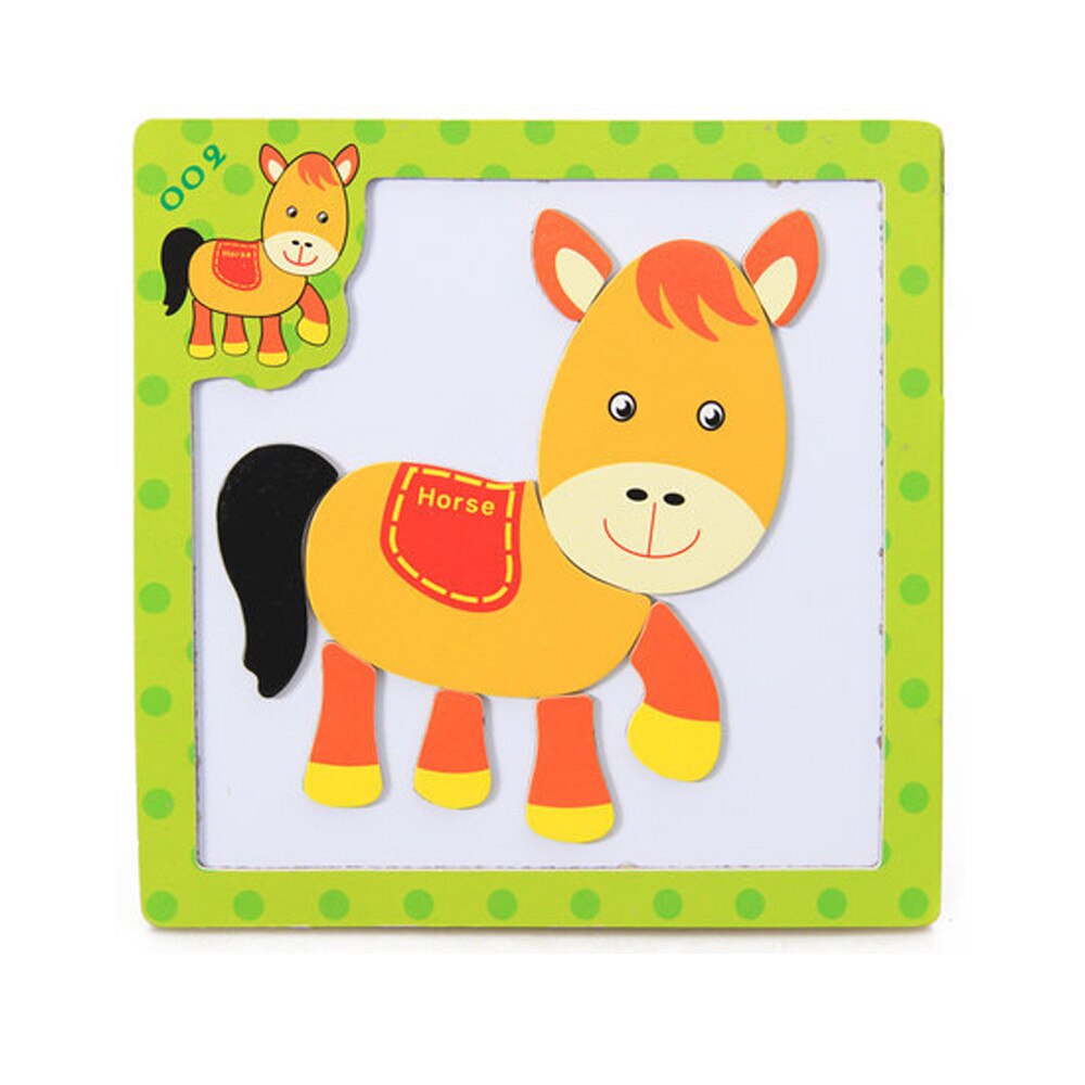 Kids Baby Wooden Wood Animal Cognition Puzzle Numbers Learning Educational Toy Cognition Puzzle Numbers education baby toys: F