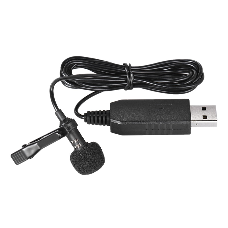 Andoer 150cm Draagbare Mini Clip-on Omni-Directionele Stereo USB Microfoon voor PC Computer