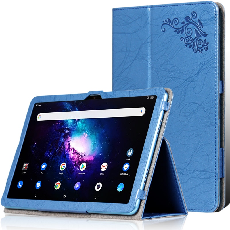 Embossed Funda For TCL TABMAX TAB MAX 10.4" Tablet PC Magnetic Cover Case with Hand Strap