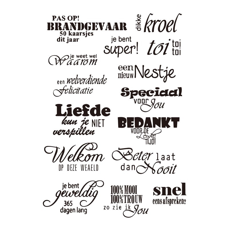 Hollandsk gennemsigtig gummi silikone klare stempler til tamponer segl baggrund collage stempel kort kort fremstilling diy
