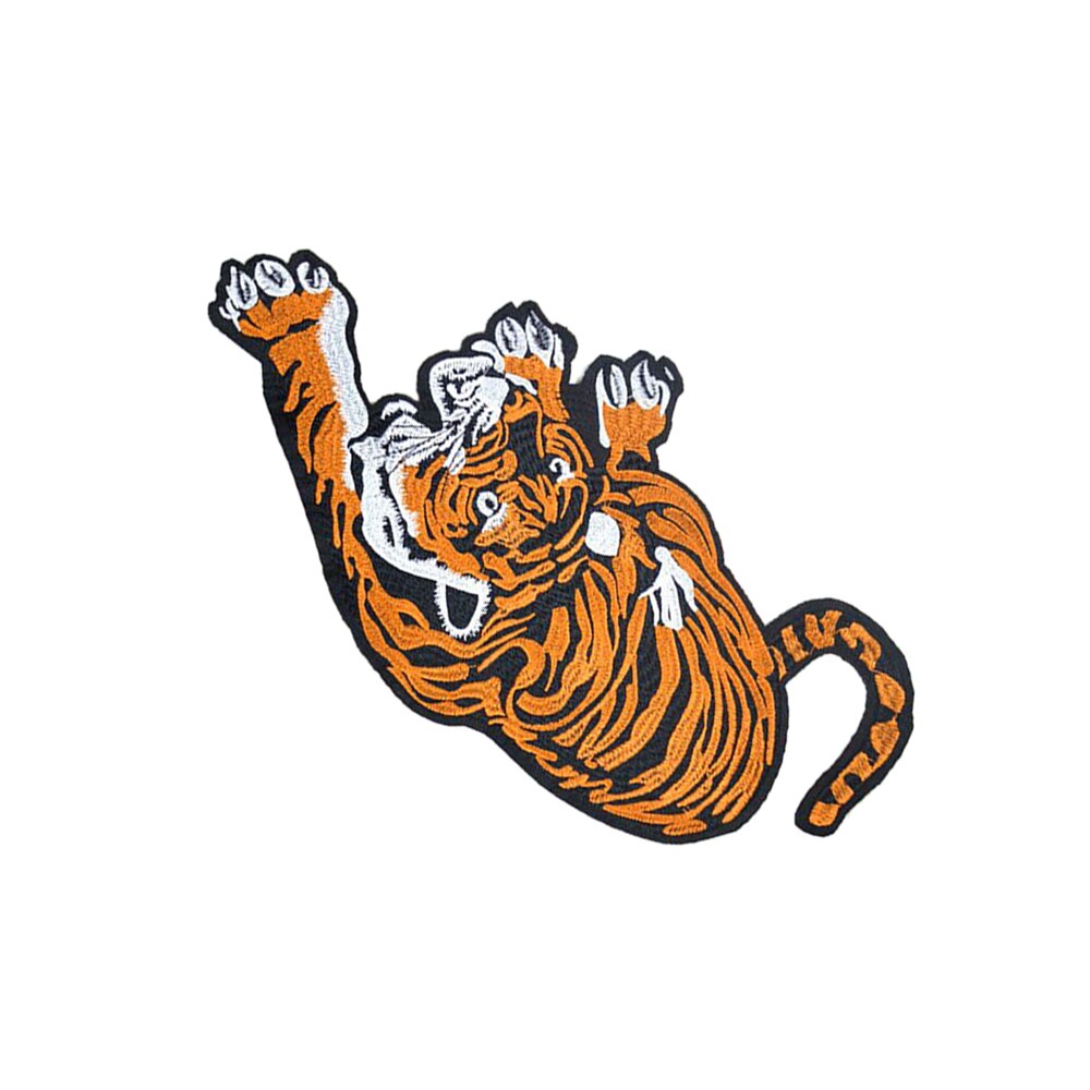 1 PC zwierząt rękojeść tygrysa naszywana aplikacja przyszyć na plastry na odzież DIY rękodzieło szycia naprawa akcesoria odzieżbyć winnym 33*17CM