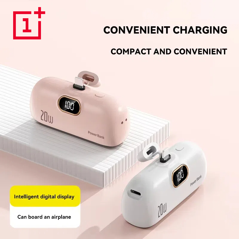 OnePlus 30000mAh Mini Portable Power Bank Capsule Mobile Power Supply Emergency External Battery Fast Charger Type-c For iPhone
