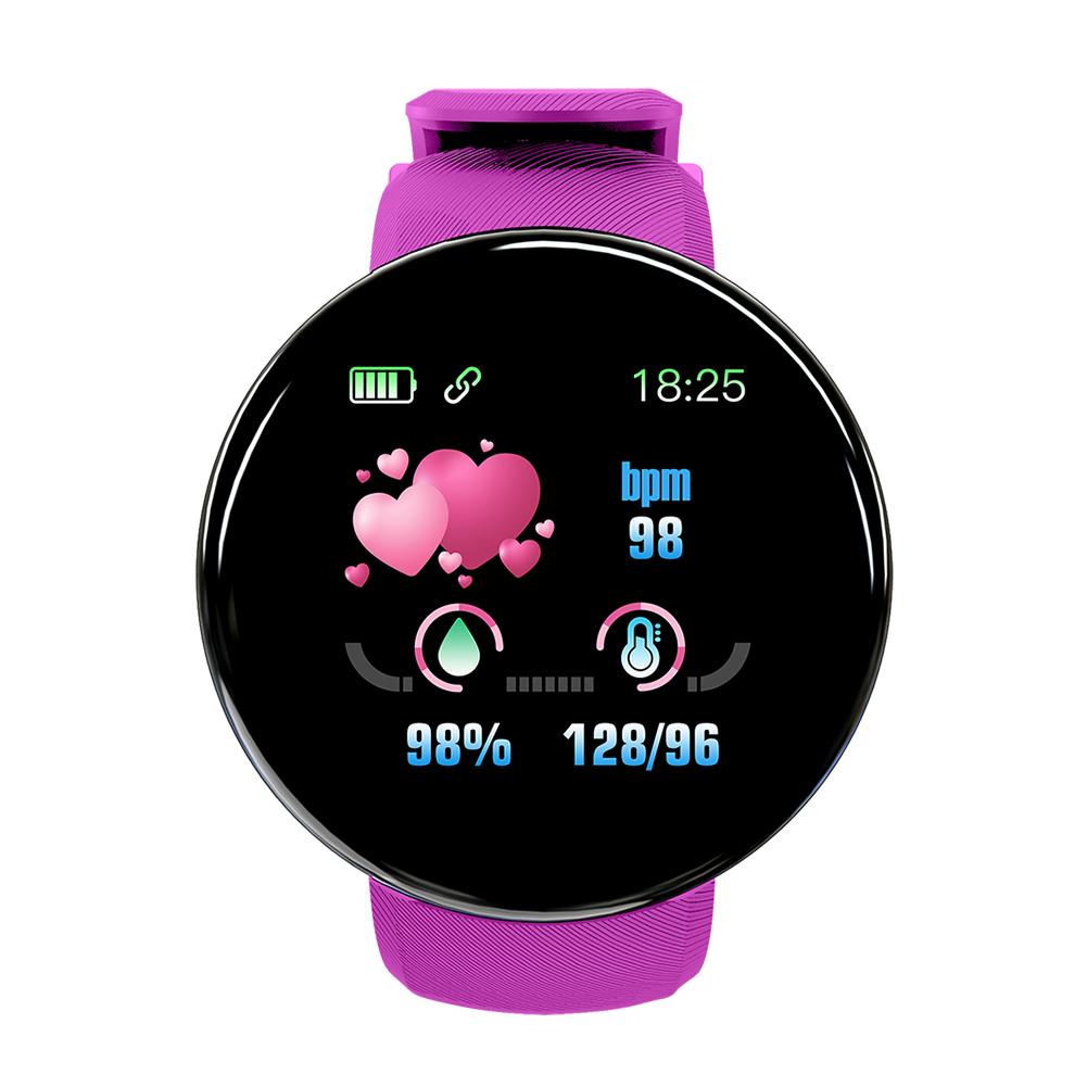 Reloj inteligente BluetoothSmart barato para Android / IOS IPhones pantalla táctil impermeable deportes salud reloj de pulsera inteligente para mujeres: Purple