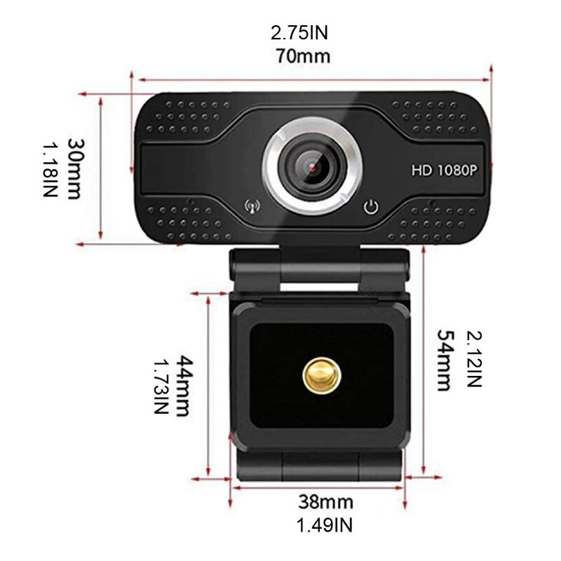 Mini Usb 1080P Draaibare Clip Computer Camera Met Microfoon Laptop Webcam Video Zoom Thuis Fotografie Camera Lens Accessoires