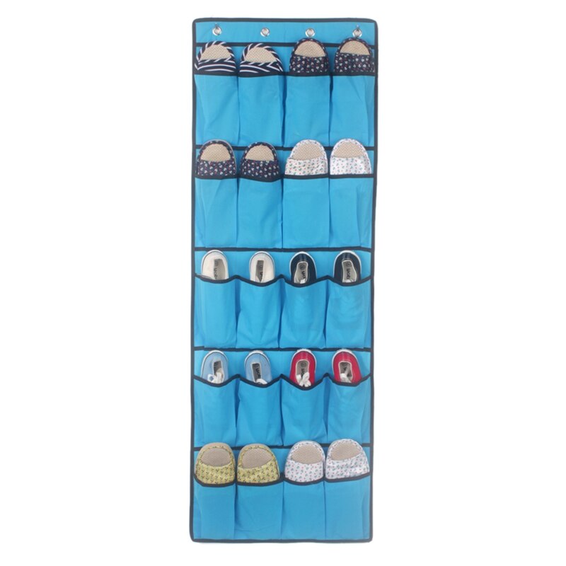 Schoenenrek hanger deur hangende schoenenhanger non-woven stof schoenenrek 20 roosters rek schoenenrek transparante schoenenopslag