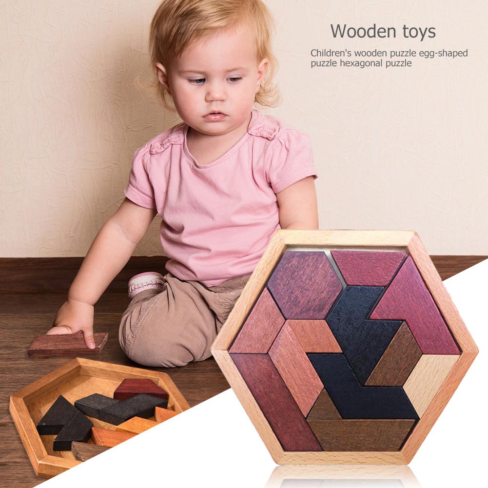 Funny Wood Puzzles Color Geometric Shape Learning Toys Daily Durability Practical Hands-on Ability Training Necessary Fun Toys