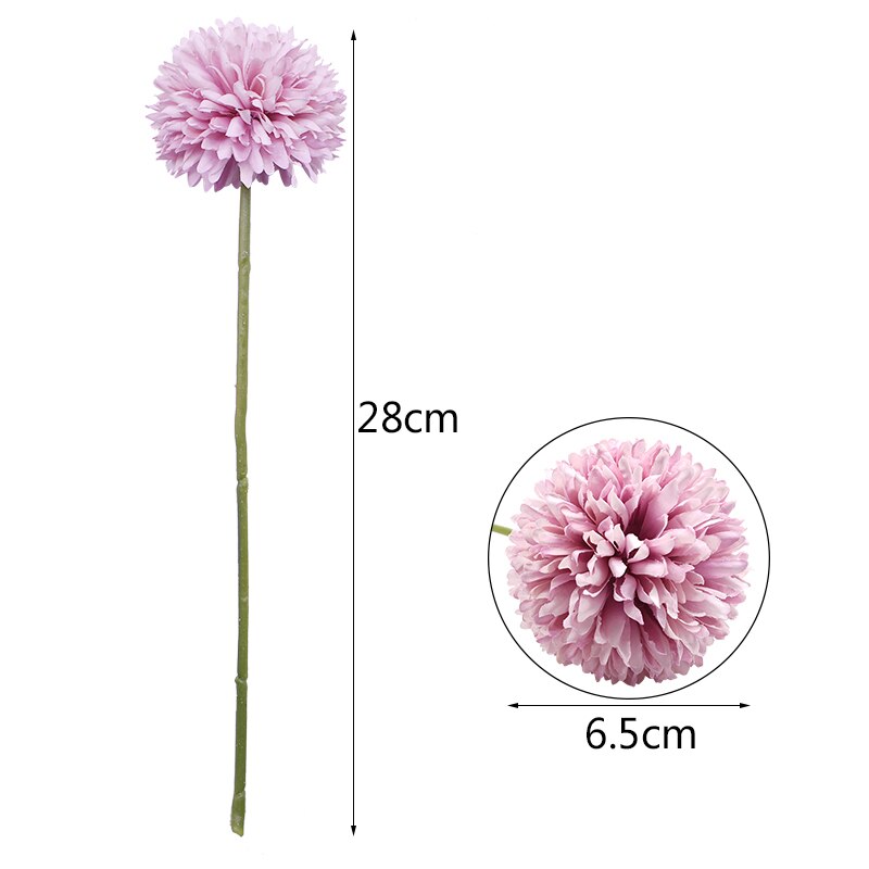 5pcs Dandelion Flower Ball Simulation Silk Artificial Flowers DIY Wedding Party Table Decoration Bride Hold Bouquet Home Decor