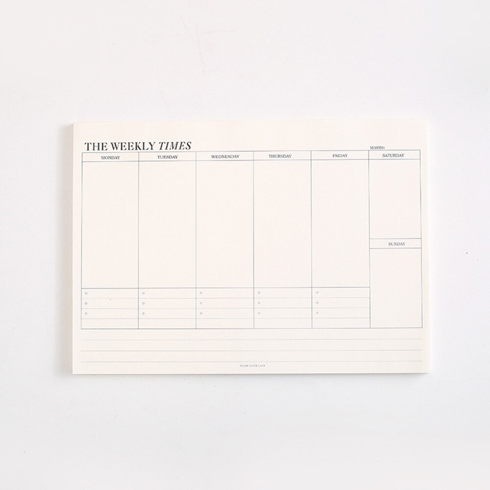 Planner Notebook Office Supplies School Stationery Monthly Weekly Planner 60 Inner Pages Day Planner Book Stationery: Weekly