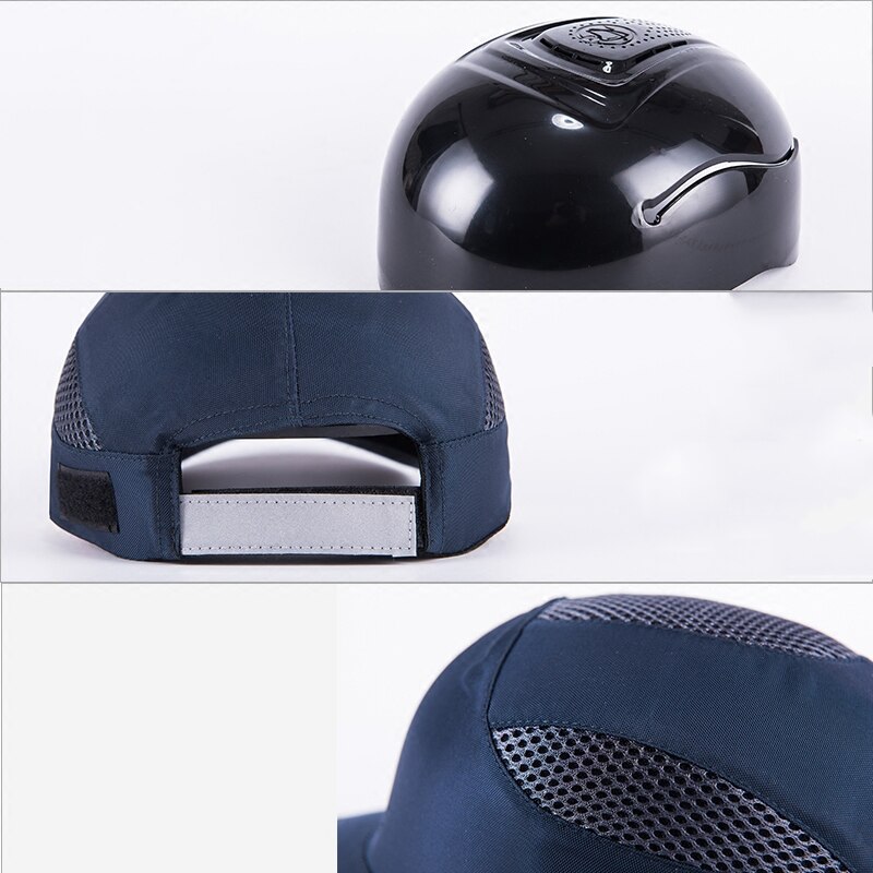 Navy blue Safety Bump Cap Baseball Bump Cap Head Protection Cap with Reflective Strips