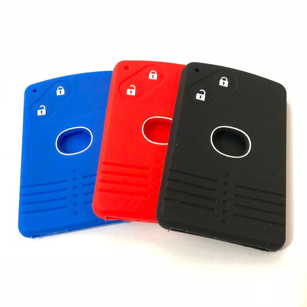 2 Button Card Remote Protect Skin Silicon Jacket For Mazda cx-7 cx-9 fob key card holder 3 5 6 8 Card Key Case Cover