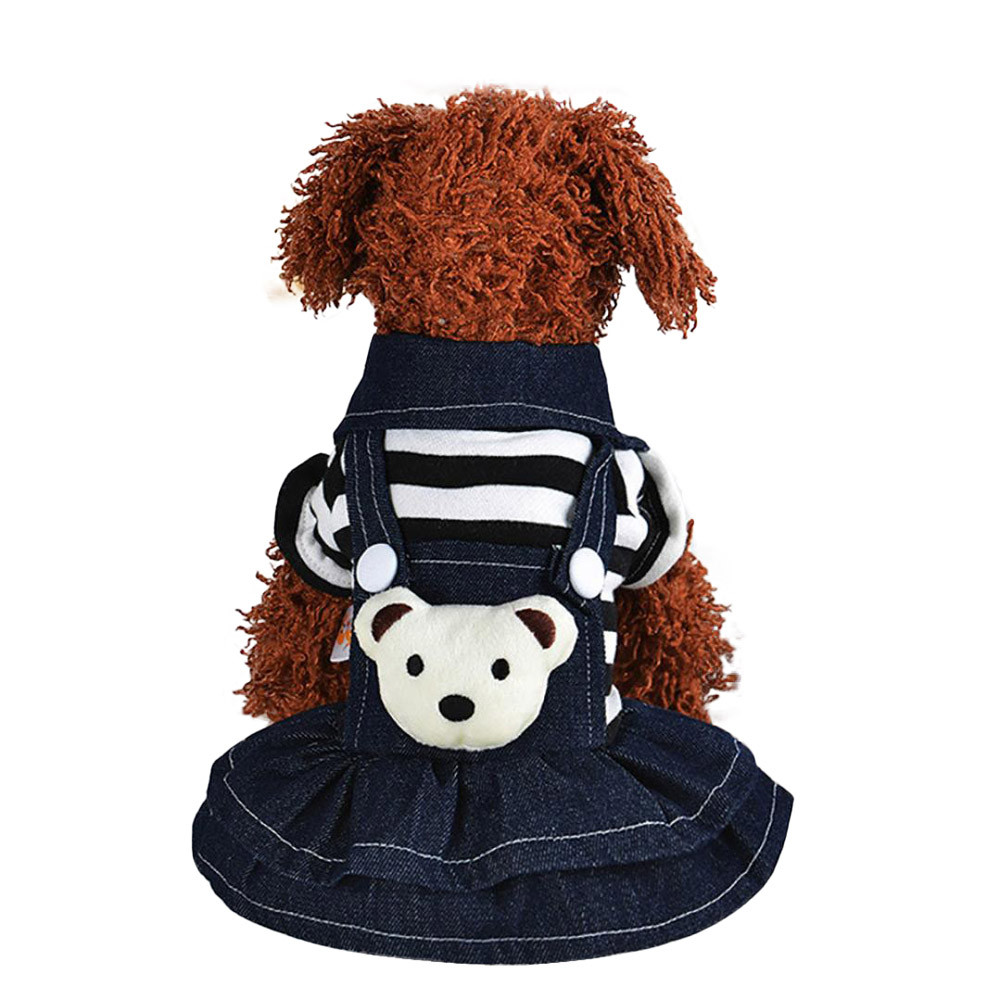 Hond Puppy Jurk Kat Riem Denim Rok Hond Kleding Apparels Product Voor Thuis Huisdieren Hond Kat Accessoires Kostuums Kleding
