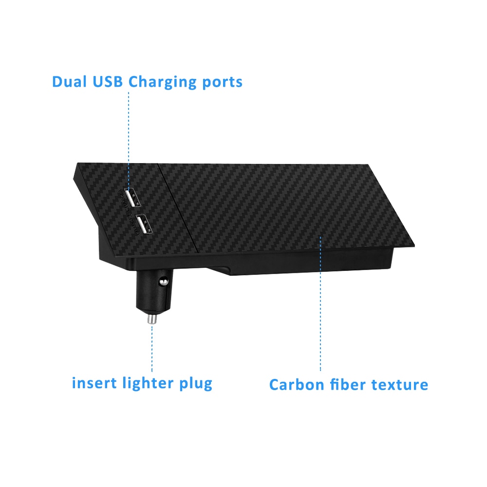 Für Volkswagen Arteon für passat b8 CC drahtlose telefon ladegerät leichter Adapter Dual usb Häfen schnelle ladung Kohlenstoff faser stil