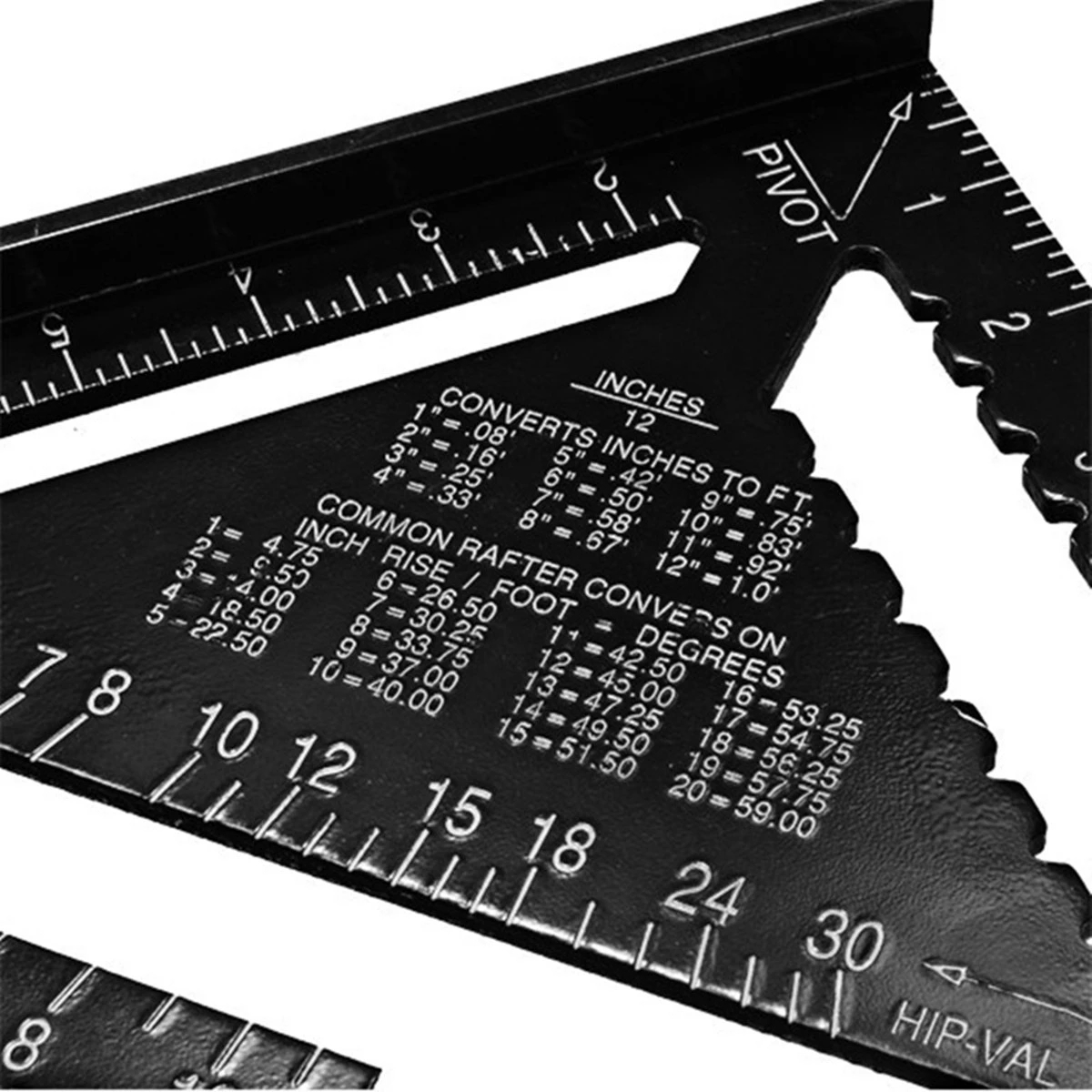 Triangle Angle Ruler 12 inch Metric Aluminum Alloy Angle Protractor Triangular Measuring Ruler Woodwork Speed Square Triangle