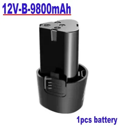 Destornillador eléctrico tipo B 100% Original, batería de carga universal, taladro eléctrico, batería de iones de litio, 12V, 9800mAh: Verde