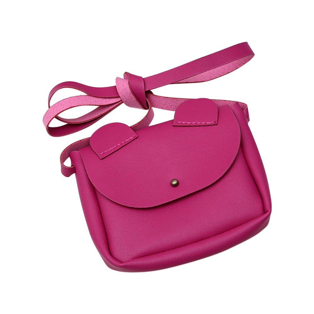 Nova chegada bonito dos desenhos animados orelhas crianças meninas bolsa de ombro crossbody estilingue couro do plutônio crianças pequena moeda carteira bolsa