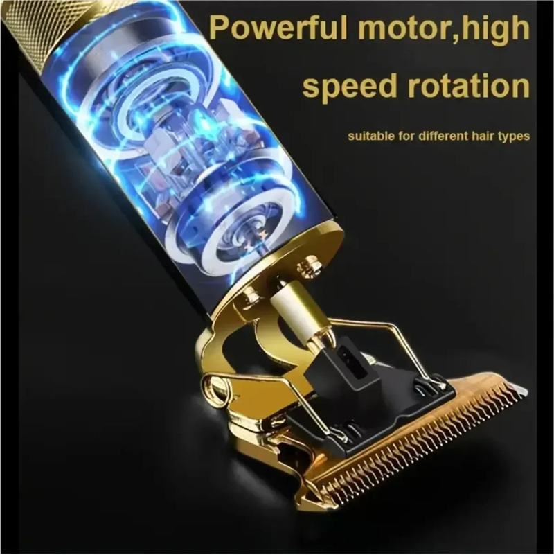 Cortadora de pelo T9 Vintage USB, máquina de corte de pelo inalámbrica , afeitadora recargable, cortadora de pelo ajustable para barbero