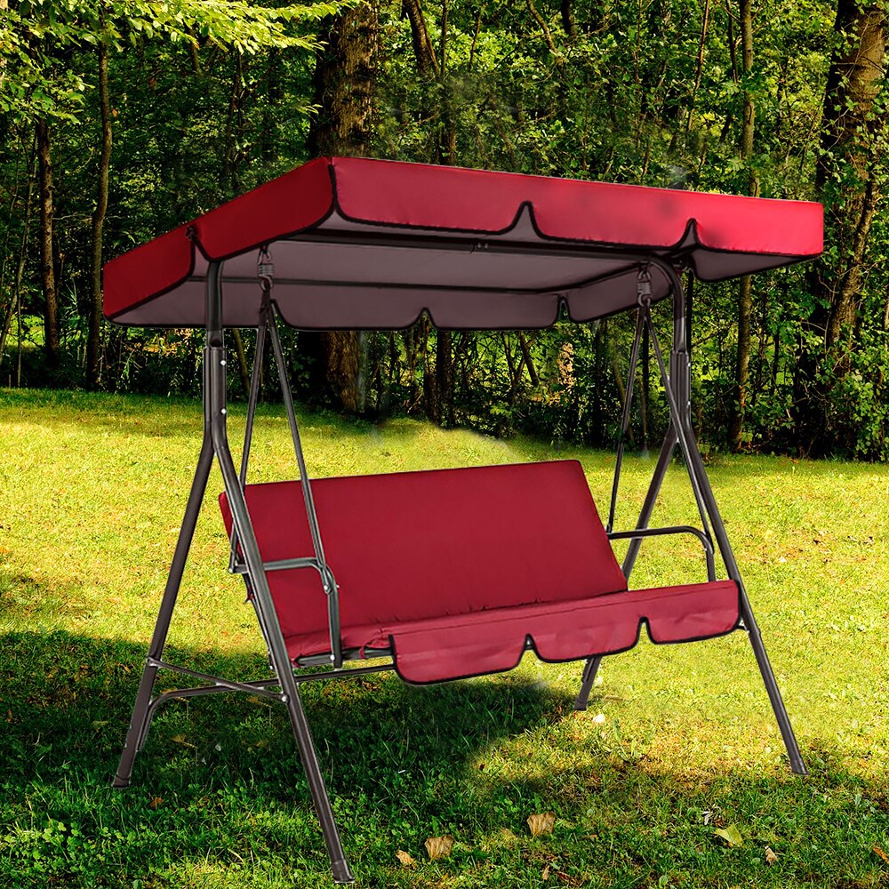 Swing Chair Cover Outdoor Garden Patio Swing Chair Seat and Top Cover Sunshade Canopy Waterproof Replacement Chair Awning