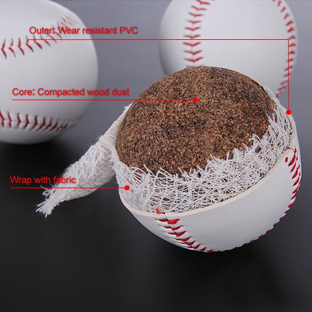 Bolas de entrenamiento duras para practicar Baseball de tamaño estándar 9 bolas de ejercicio de llenado duro para niños adultos béisbol de seguridad