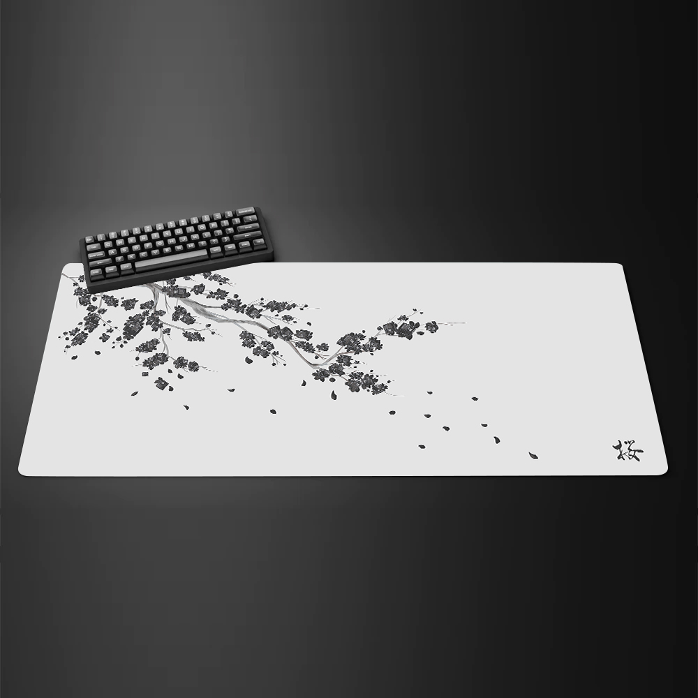 1Pc Japan Sakura Gaming Mouse Pad XXL Laptops Deskmat Cherry Blossom Mousepad Office Carpet Gamer Keyboard Computer Desk 800X400: 60x40 cm / Red