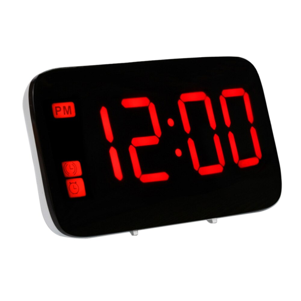 Electric Alarm Clock Digital LED Display Voice Control Snooze Night Backlight Clocks