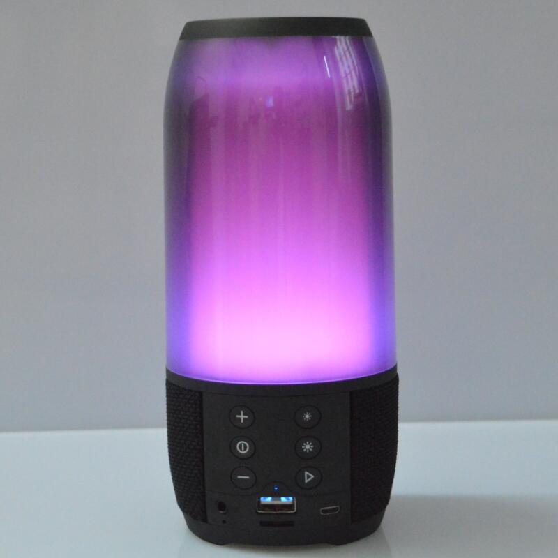 Kleurrijke Lamp Bluetooth Speaker Outdoor Mini Draagbare Draadloze Muziek Speakers Card Kleine Subwoofer ColumnsF4075A: zhi