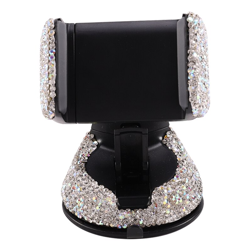 Strass universele super schattige 360 auto voorruit dashboard houder zuig verstelbare telefoonhouder voor gemakkelijk zicht gps sn, voor