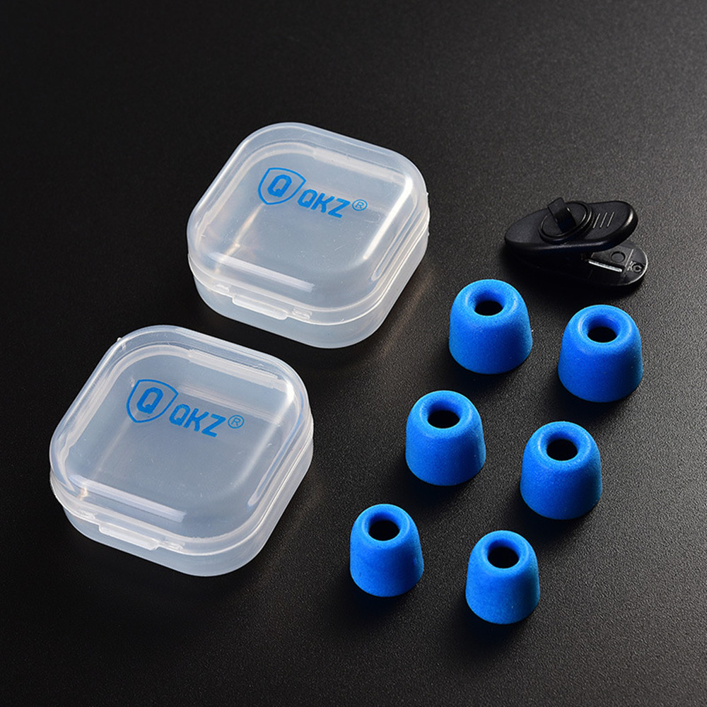 3 Paar/partij (6 Stuks) L/M/S Memory Foam Qkz Oortelefoon Tips Memory Foam Geluidsisolerende Memory Foam Ear Tips Foam Oordopjes voor Kz Qkz: Blauw