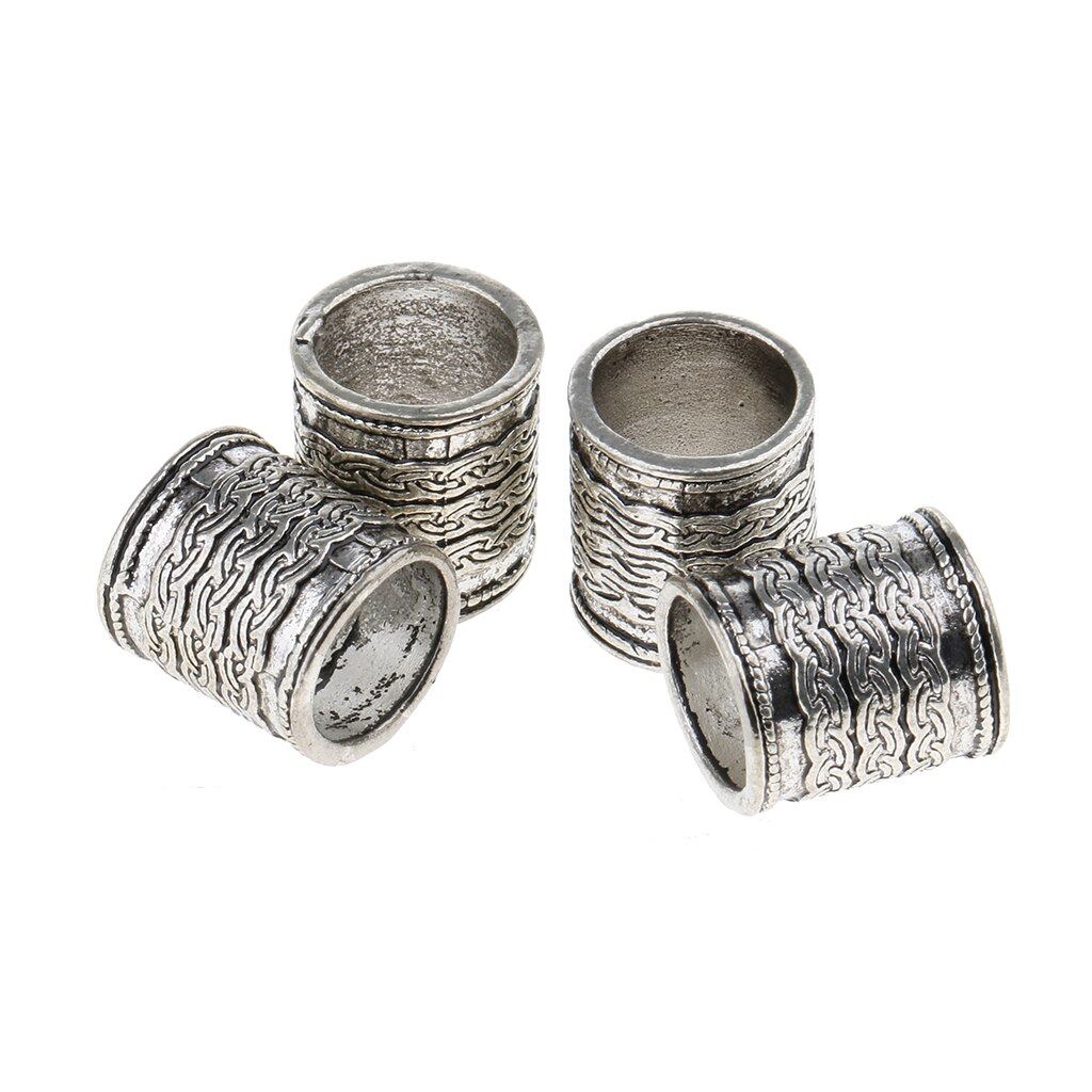 10 styk dreadlocks perler - hår flet manchetter dread lock ring - hårspænde filigran rør værktøj til fletning af smykker dekoration