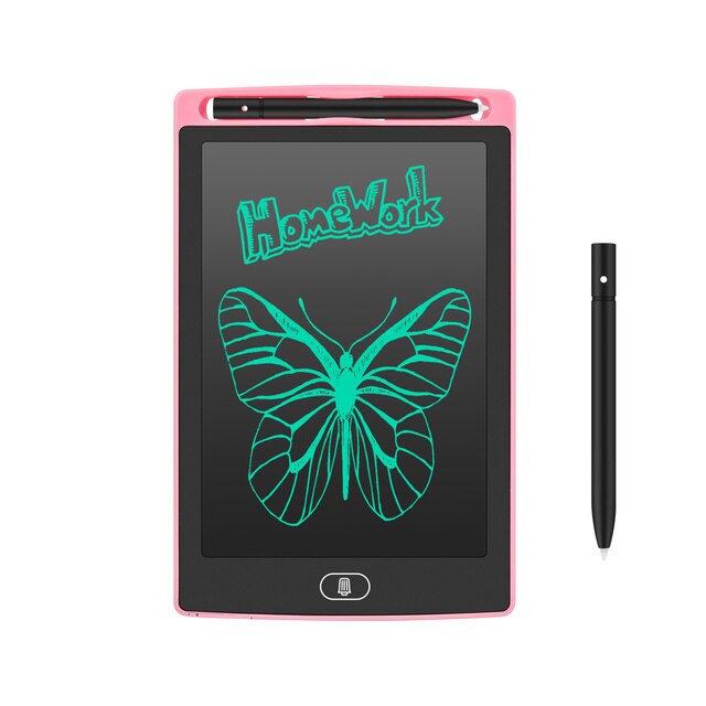 Digital LCD Writing Tablet with Thick pen 8.5 Inch Graphic Drawing Tablets Electronic Handwriting Pad Paint Board for Child: pink