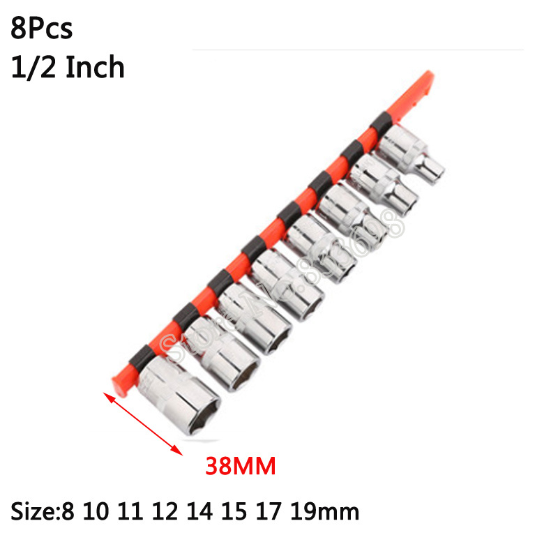 Socket Bit Joint Holder 1/4" 3/8" 1/2" Drive Adaptor Hex Shank Quick Release Adapter Converters Tool with Socket Rack Holder: NO6