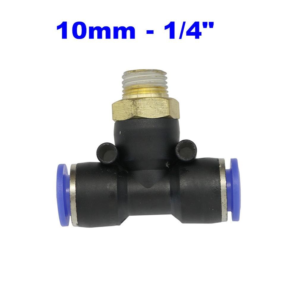Regulador neumático de flujo de aire 4mm 6mm 8mm 10mm 12mm OD tubo de manguera de Gas ajuste válvula conector 1/8 "1/4" 3/8 "1/2" rosca macho: 10mm - 1I4 inch